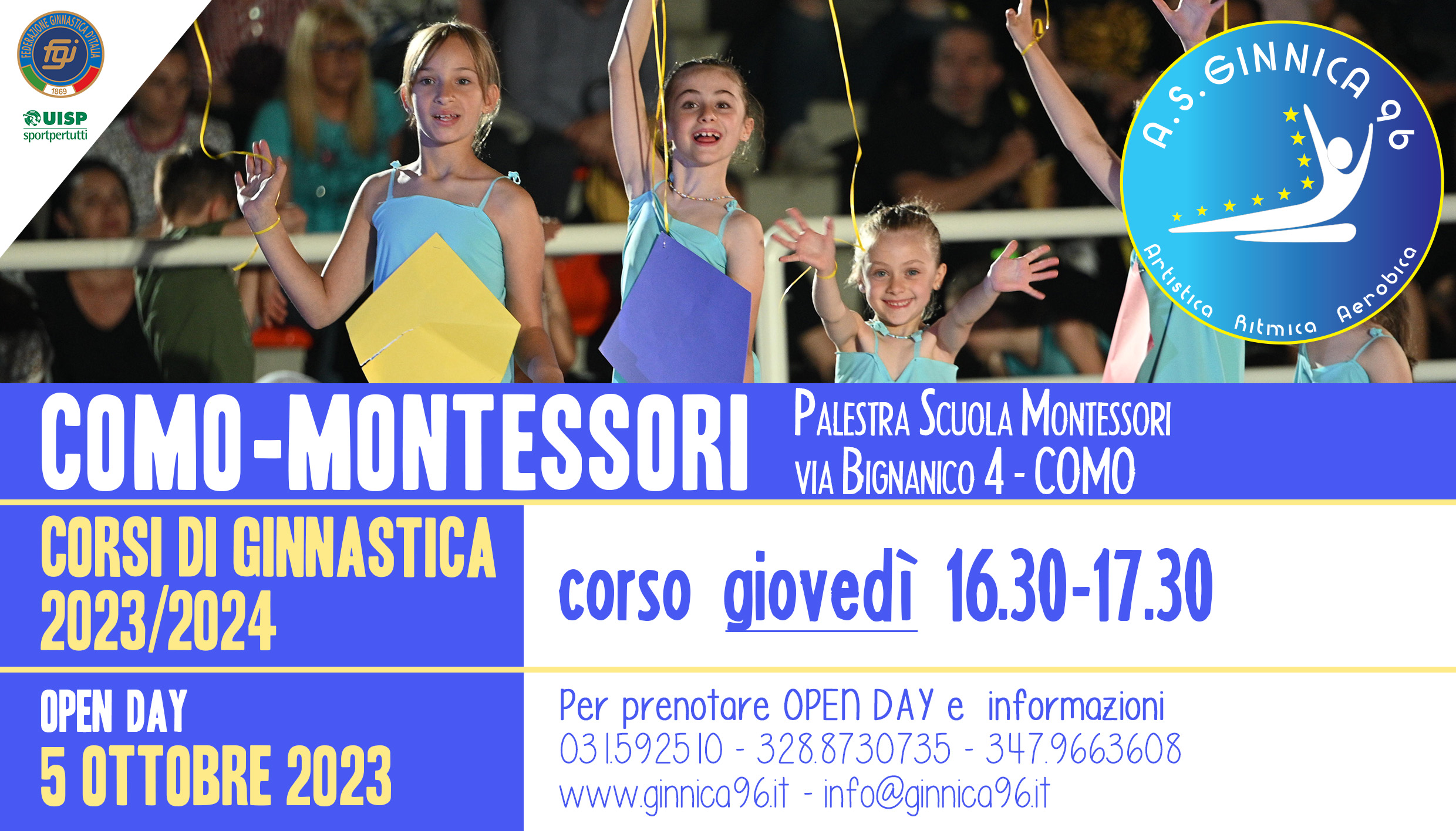 Como- Montessori – OPEN DAY E INIZIO CORSI 2023